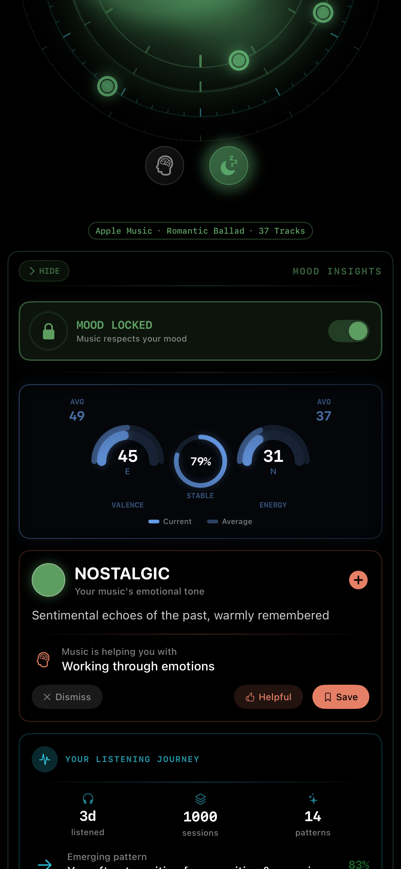 Lock mood and discover insights
