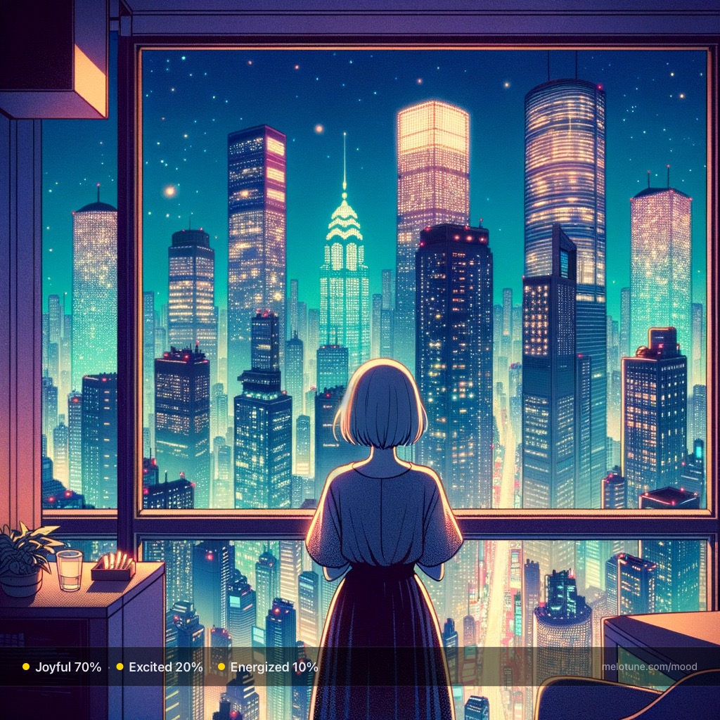 Ecstatic mood portrait