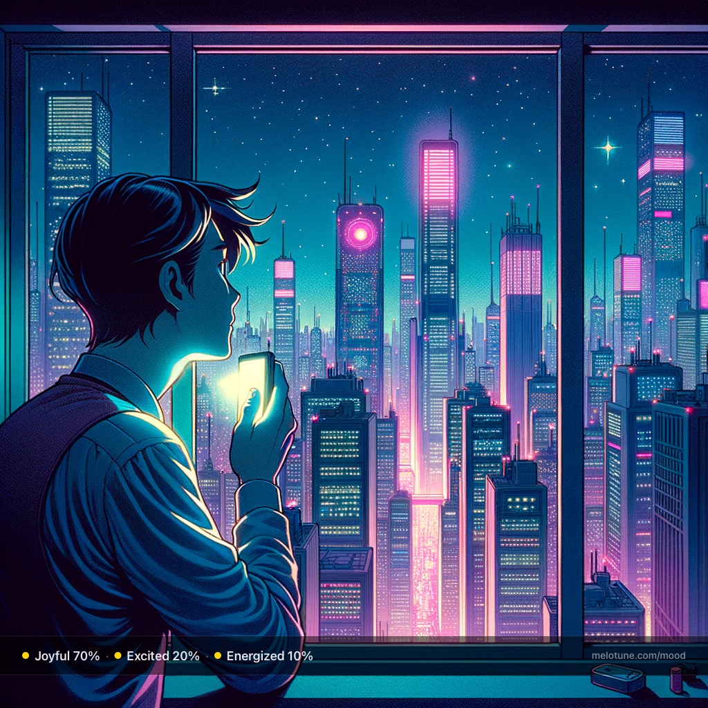 Ecstatic mood portrait variation